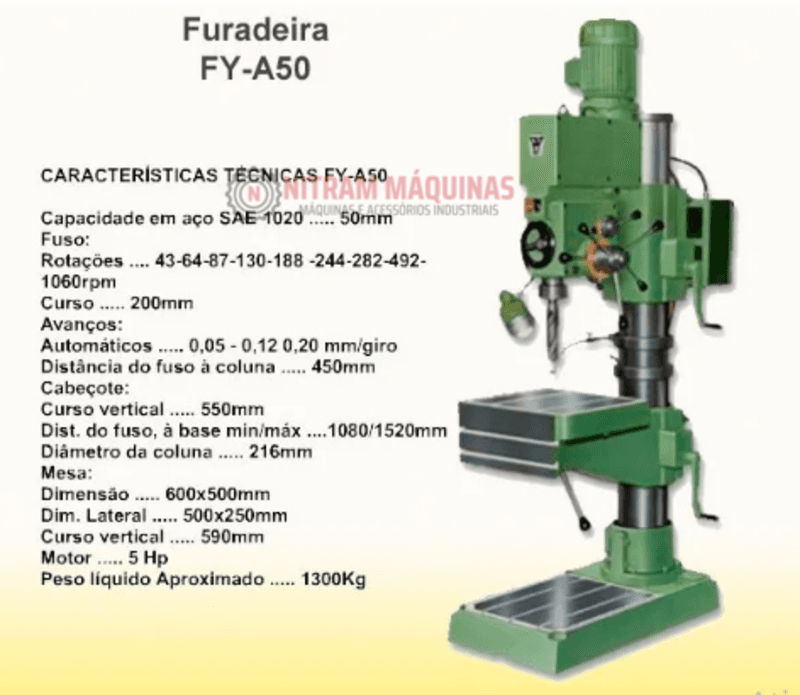 FURADEIRA DE COLUNA YADOYA MOD. FY-A-50