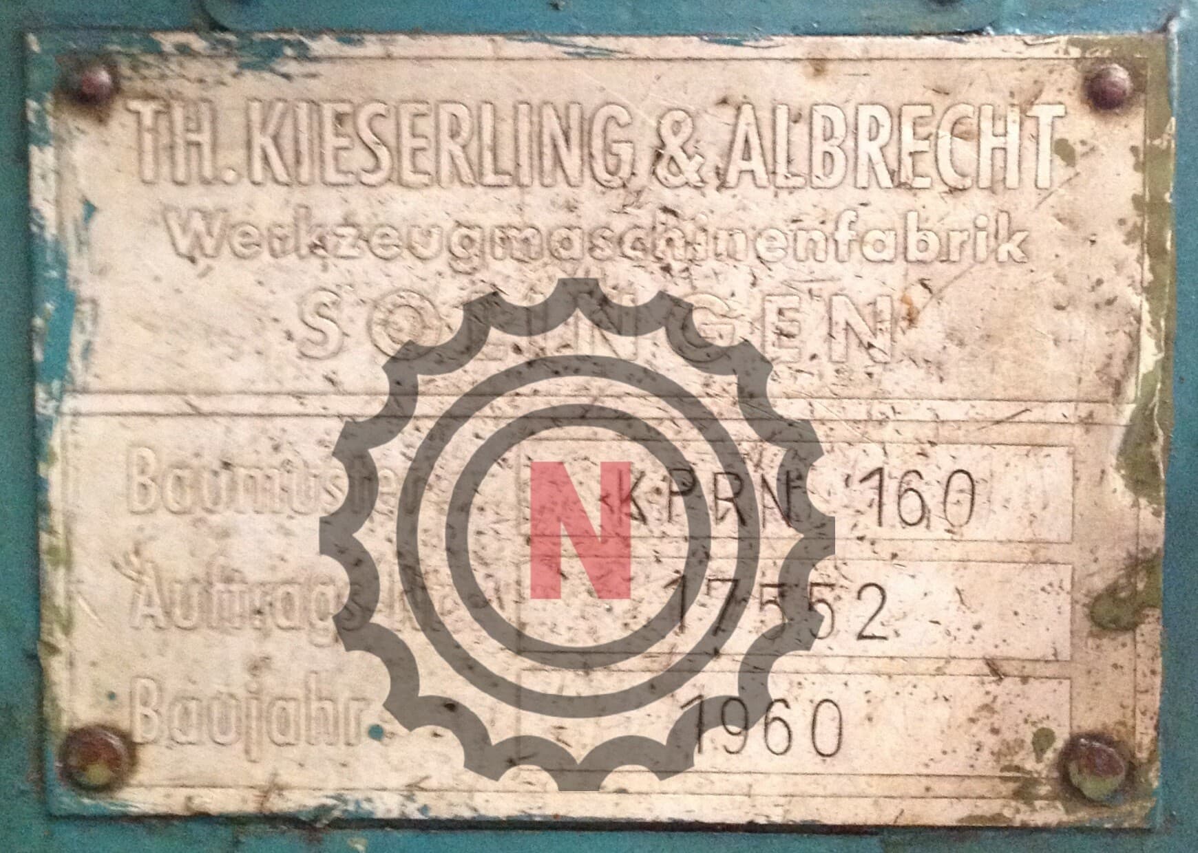 PRENSA KIESERLING & ALBERECHT 160 TONELADAS, MOD KPRN 160
